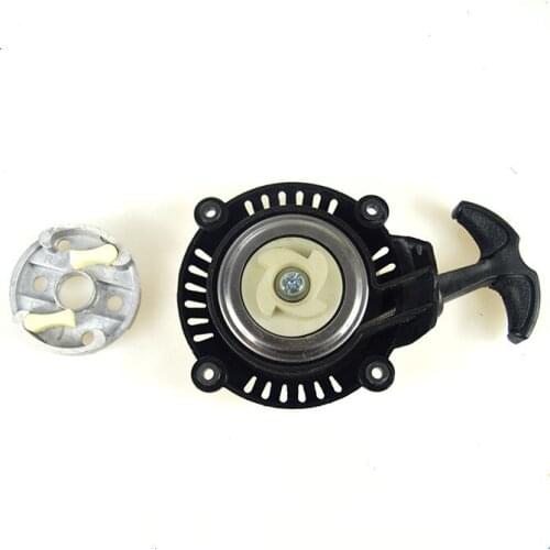 Recoil starter & cup 4 teeth new style for 1E34F 34F engine brush cutter hedge trimmer pull start cog pulley