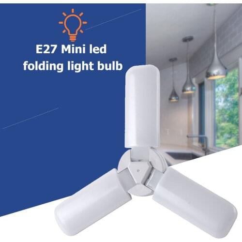 27/36W E27 LED Light Bulb Industrial Lighting Super Bright Garage Lights Foldable 3 Leaf Lamp Indoor Lighting for Home Warehouse