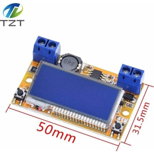 TZT Dual Display DC-DC 5-23V To 0-16.5V 3A Max Step Down Power Supply Buck Converter Adjustable LCD Step-down Voltage Regulator