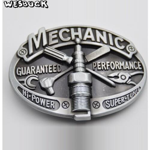 WesBuck Brand Mechanic Buckle Zinc Alloy Men Belt Buckles Western Cowboy Cowgirl Tool Belt Head