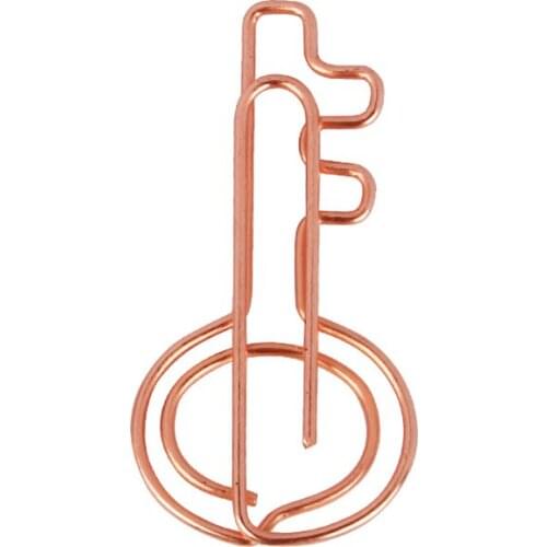 Key Shaped Paper Clip Cartoon Creative Pin Rose Gold Special Bookmark PaperClip Planner Golden Big Book Folder Binding Supplies