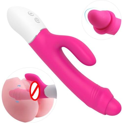 Female clitoris vaginal vibrator simulation organ vibration telescopic swing silicone female intimate products sexy toys