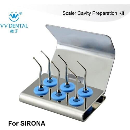 1 Set SRCKS Dental Tips Kit Scaler Cavity Preparation Kit Sliver for Sirona Dedicated Dentist Stainless Steel with High Quality