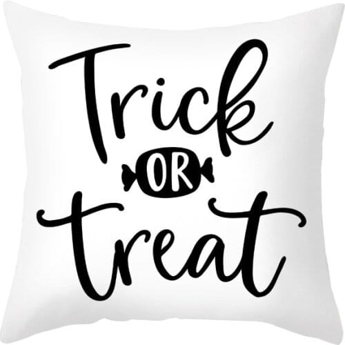 2021 Halloween pillow cover pumpkin letter peach skin velvet cushion cover halloween throw pillow