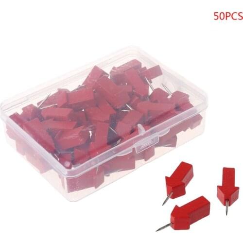 25/50pcs Arrow Map Markers Wooden Pushpins Photo Studs Cork Board Pins Thumbtack 1XCE