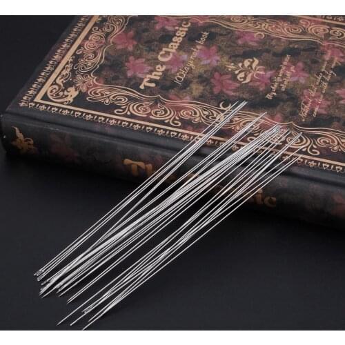 30 x Beading Needles Threading String Cord Jewelry Craft Making Tool 0.6 x 120mm