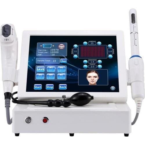 3D 11 line 2 in 1 face lifting skin anti-aging face skincare tools body sliming vaginal tightening 5 or 10 hifu cartridge