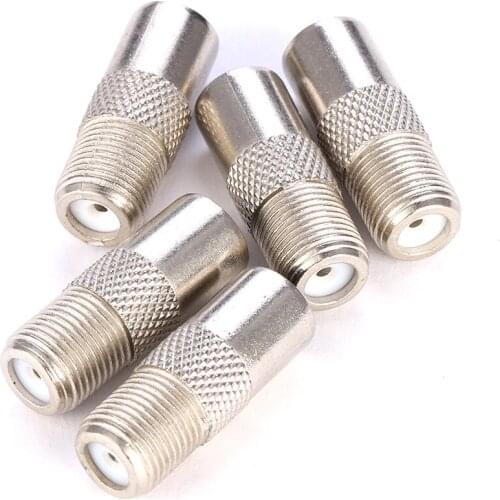 5 Pcs/Set RCA Female Plug To F Female Jack Coax Connector Adapter For CCTV Camera