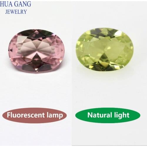 Alexander Stone Nano Discoloration 205# Oval Shape Synthetic Gems For Jewelry 5x7~10x14mm Free Shipping