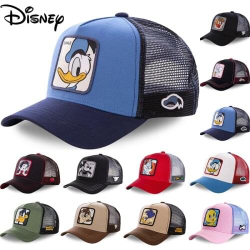 Disney Baseball Cap Donald High Quality Mesh Hat Summer Cartoon Mickey Net Snapback For Women Men Daffy BUNNY DropShipping