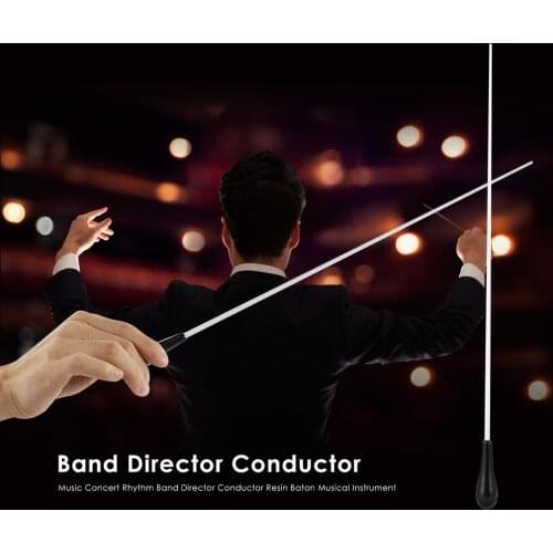 Band Music Director Conductor Concert Rhythm 38cm Resin Baton Musical Instrument Lightweight Portable Music Elements