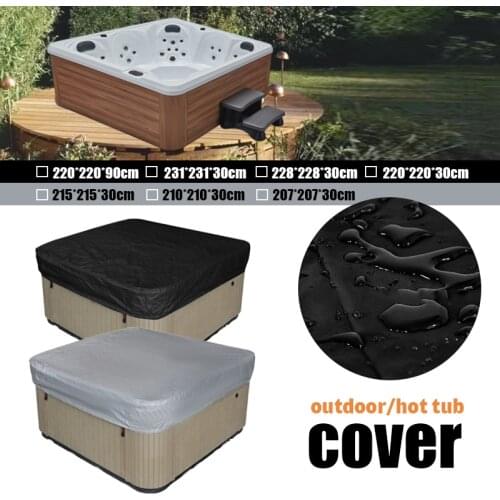 Universal Hot Tub Dust Cover Cap Waterproof Jacuzzi UV Proof All-Weather Spa Cover Cap Protector Hotspring Snow Rain Dust Covers