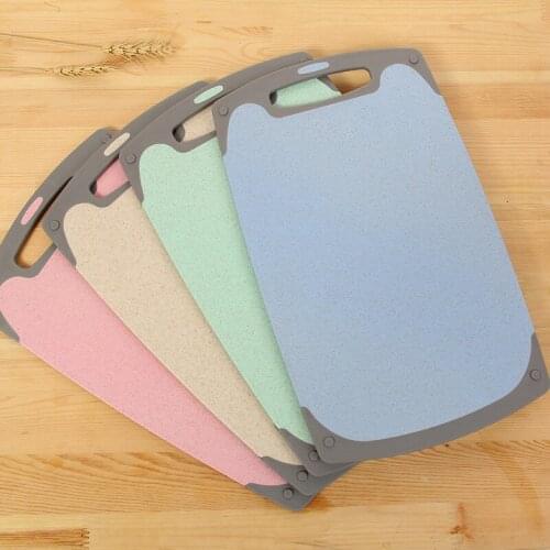 Kitchen Wheat Straw Chopping Board Non-Slip Eco-Friendly Cutting Meat Fruit Food Vegetable Board Tools Kitchenware 1Pc