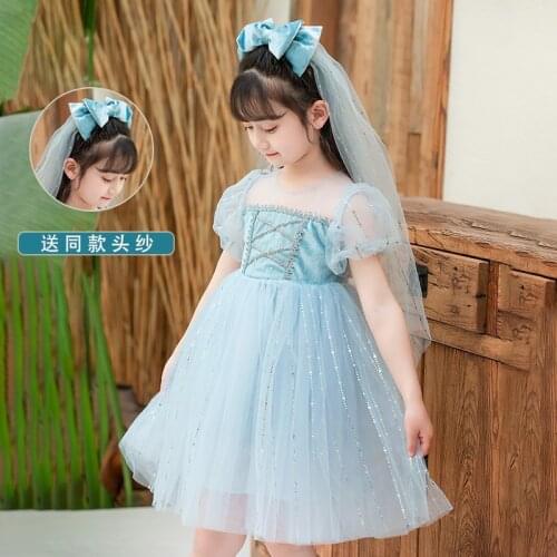 Girls' summer dresses 2021 new childrens summer dresses, hanfu girls, princess dresses, childrens dresses, summer Lolita dress