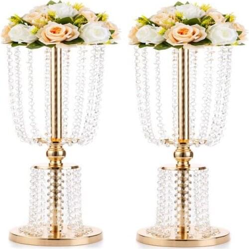 Metal Vase Flower Stand Holders Wedding Centerpiece Chandelier for Reception Tables Wedding Supplies
