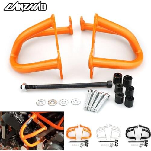 Motorcycle Bumper Crash Bar Frame Protector Tube Guard Orange Black White for KTM DUKE 390 2013 2014 2015 2016 2017