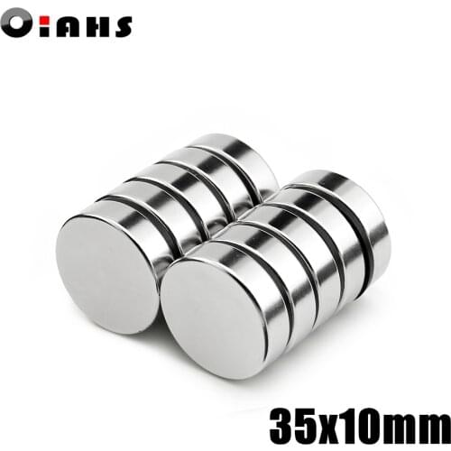 1pcs 35x10mm Super Powerful Strong Bulk Small Round NdFeB Neodymium Disc Magnets Dia 35mm x 10mm N35 Rare Earth NdFeB Magnet