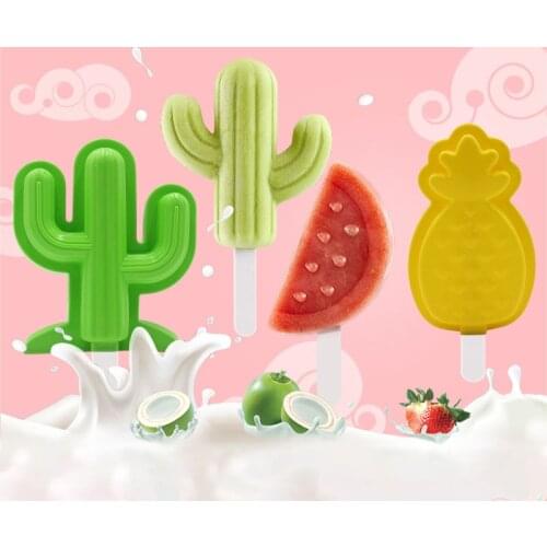 Creative Pineapple Ice Cream Molds DIY Homemade Freezer Ice Lolly Mould Cute Dessert Molds Popsicle Maker With Lids And Sticks