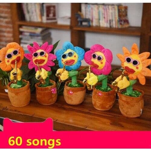 Enchanting Flower Sun Flower Toy Will Sing, Dance and Play The Saxophone Sunflower Will Be Birthday Gifts for Men and Women