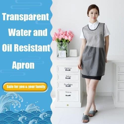 Transparent Easy Use Kitchen Aprons For Women Men Kitchen Cooking Apron New White Cleaning Apron Pertty Convenient Cleans