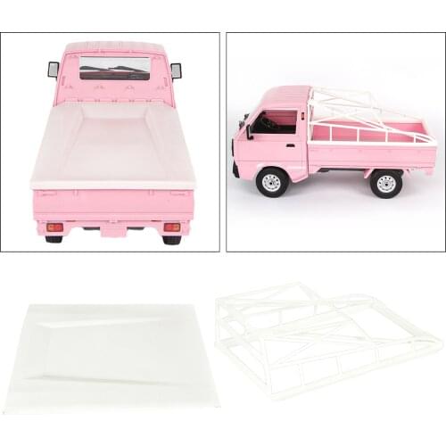 RC Rear Bucket High Railing Roll Cage Shelves Cover for WPL D12 1:10 Off-Road RC Car Decoration Accessory Parts