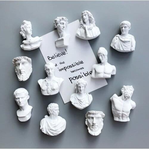 Statue Fridge Magnets Nordic creative finishing message board decoration photo wall magnet button refrigerator sticker storage
