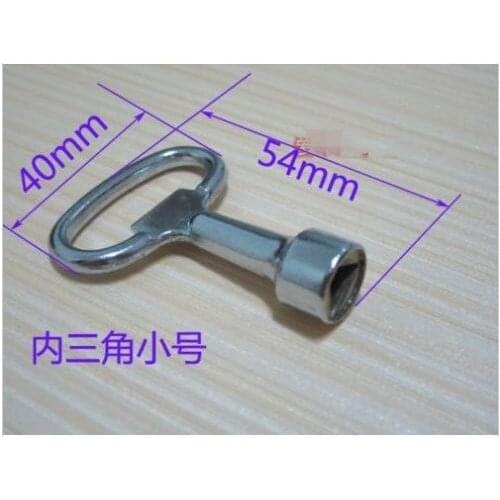 1PC 9mm Elevator universal triangular key train door key 54*40mm