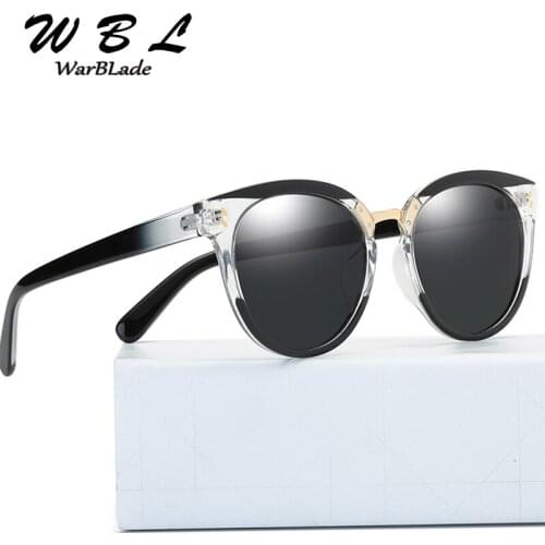 WarBLade Polarized Ladies Sunglasses Vintage Round New Sun Glasses Male Plastic Frame Pink High Quality Brand Designer 2019