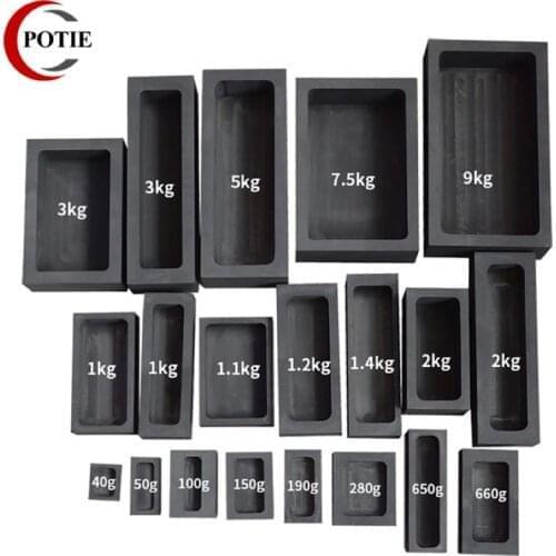 Factory Price Graphite Ingot Bars in Different Sizes Gold Silver Copper Casting Moulds Melting Tools