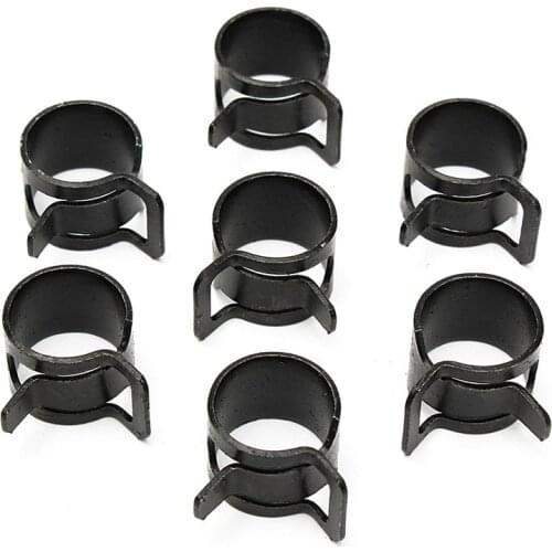 Free shipping 20pcs Hose Clamps Fuel Hose Line Water Pipe Clamp Hoops Air Tube Fastener Spring Clips M6-32mm