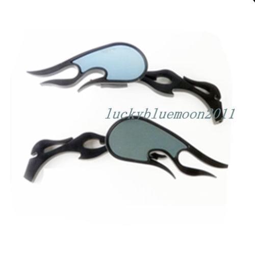 Flame Mirror Mirrors For Harley Dyna Heritage Softail Rocker C Chopper Crusier Touring Motorcycle