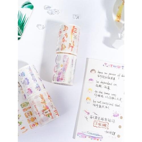 60mmx5m Sunshine Colorful Decoration Washi Tape DIY Planner Scrapbooking Masking Tape With Release paper