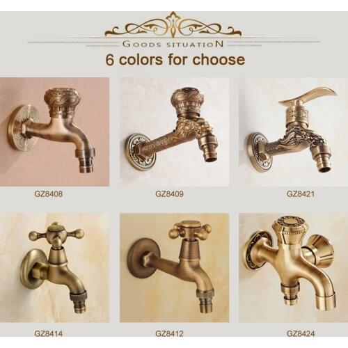 BAKALA Brass Antique Bronze Bibcock, Cold Tap, Washing Machine Faucet, Toilet Bibcock, Copper Bibcock,Tap,Garden faucet