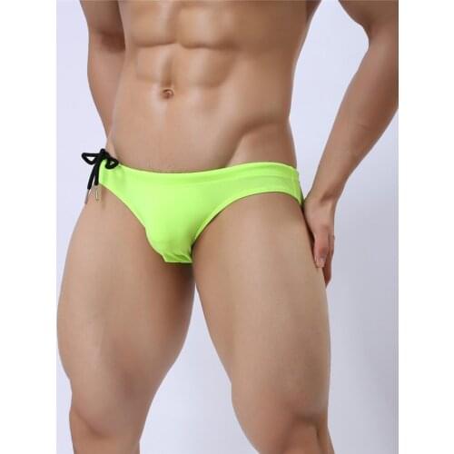 Brand Boxer shorts gay underwear Mens New Nylon Solid Beachwear men sexy Bikini Men Low Rise Sexy solid underwear