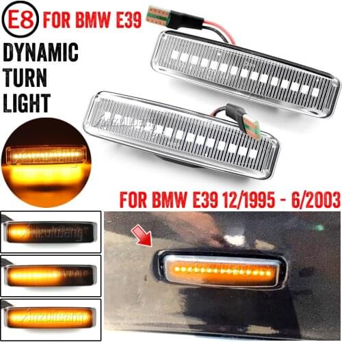 Dynamic Blinker Side Marker Indicator Lamp LED Turn Signal Light For BMW 5 Series E39 M5 1995-2003
