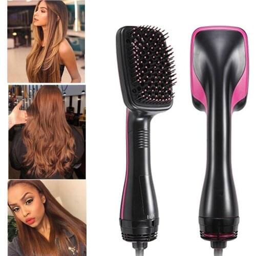 One Step Hair Dryer and Volumizer Negative Ion Hot Air Brush Hair Straightening Curling Brush Hair Straightening Curling Brush