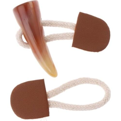 Leather Horn Toggle Closure Buttons Coat Jacket Duffle Clothes Sewing DIY Apparel Crafts Decoration For Children Kids