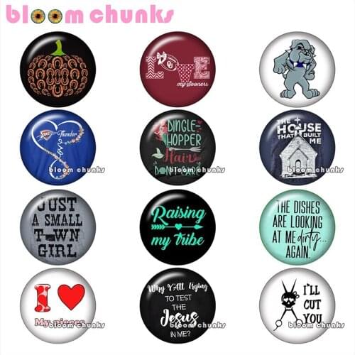 Words sports love pumpkin Round photo glass cabochon demo flat back Making findings 12mm/18mm/20mm/25mm B4421