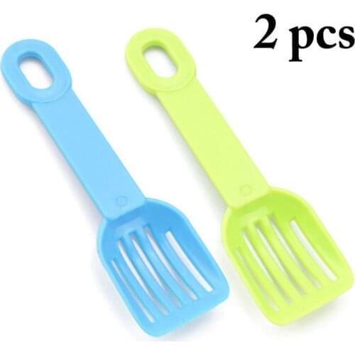 Legendog 2Pcs/Set Small Pet Hamster Litter Scoop Creative Plastic Hamster Scooper Small Animal Scooper Pet Cleaning Supplies