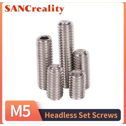 M5 M6 M8 M10 M12 304 stainless steel Allen Head Hex Hexagon Socket Flat Point Set Screw End Grub Headless Bolt