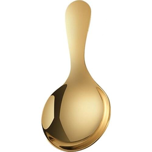 Cute Salt Spoon Short Handle Thickness Condiments Spoon Food Graded Stainless Steel Reusable Mini Dessert Spoon for Home