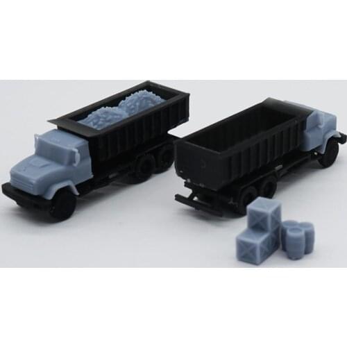 Outland Models Model Railroad Scenery Heavy Duty Dump Truck Set w Goods Z Scale