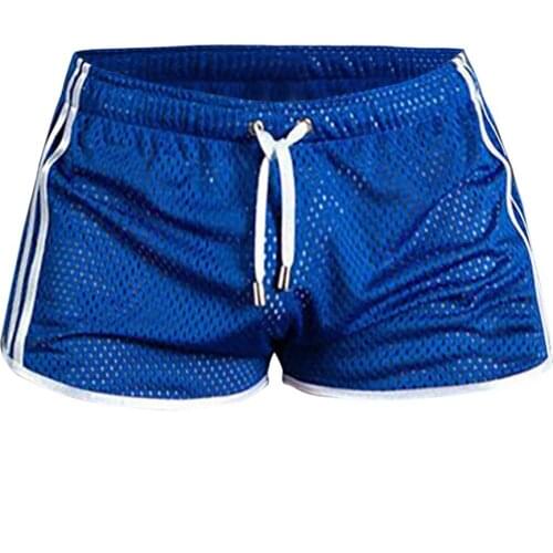 Mens Sport Running Shorts Quick Dry Grid Workout Short Pants 2021 Summer Cool Breathable Mesh Men Beach Swim Shorts Sweatpants