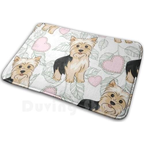 Yorkshire Terrier , Yorkie Love Soft Non-Slip Mat Rug 600 Carpet Cushion Yorkshire Terrier Yorkie Cute Adorable Pattern