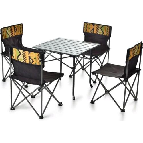 The New Listing Outdoor Folding Camping Table Chair Set Aluminium Alloy Picnic Desk Ultra-light Durable Modern Small Furniture