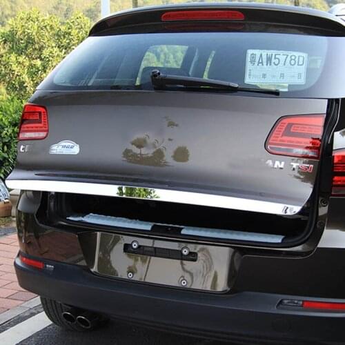 Car Rear Tailgate Trunk Cover Stainless Steel for Volkswagen Tiguan 2010 2011 2012 2013 2014 2015 Accessories Chromium Styling
