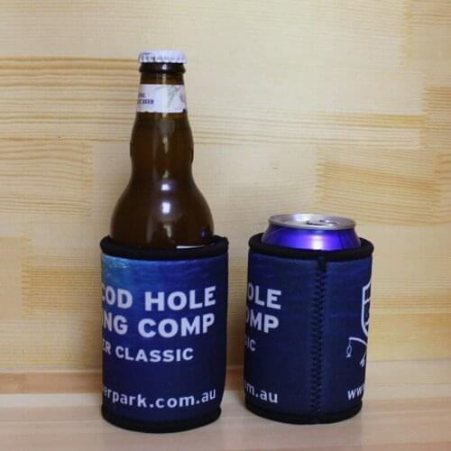 200pcs/lot Neoprene Beer Holder Imprint Logo Custom Australia Stubby Holders Promotional Gift Beer Can Cover Stubby Cooler Bags
