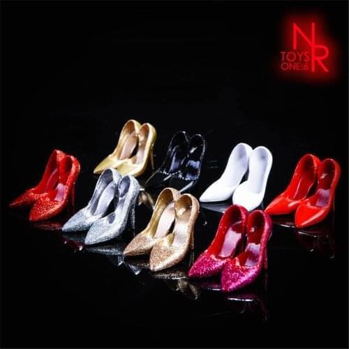 NRTOYS NR12 1/6 Scale Female Trend high heels Crystal Shoes Model Fit 12inches Figure woman Body Figures Accessories