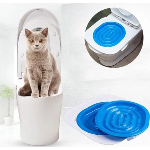 40*40*3.5cm Cat Toilet Trainning Tool ABS Pet Toilet Trainer Cat Cover Urinal Seat Cleaning Supplies Tray System Professional