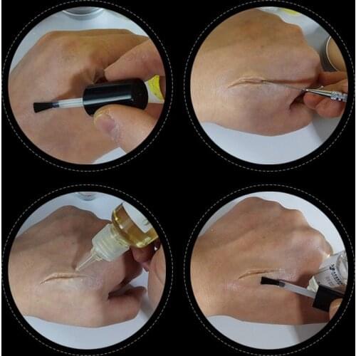 Film Special Effects Makeup Wax Repair Cover Scar Light Skin Flesh Color Wax Halloween Knife Scars Wrist Cosplay Party Makeup
